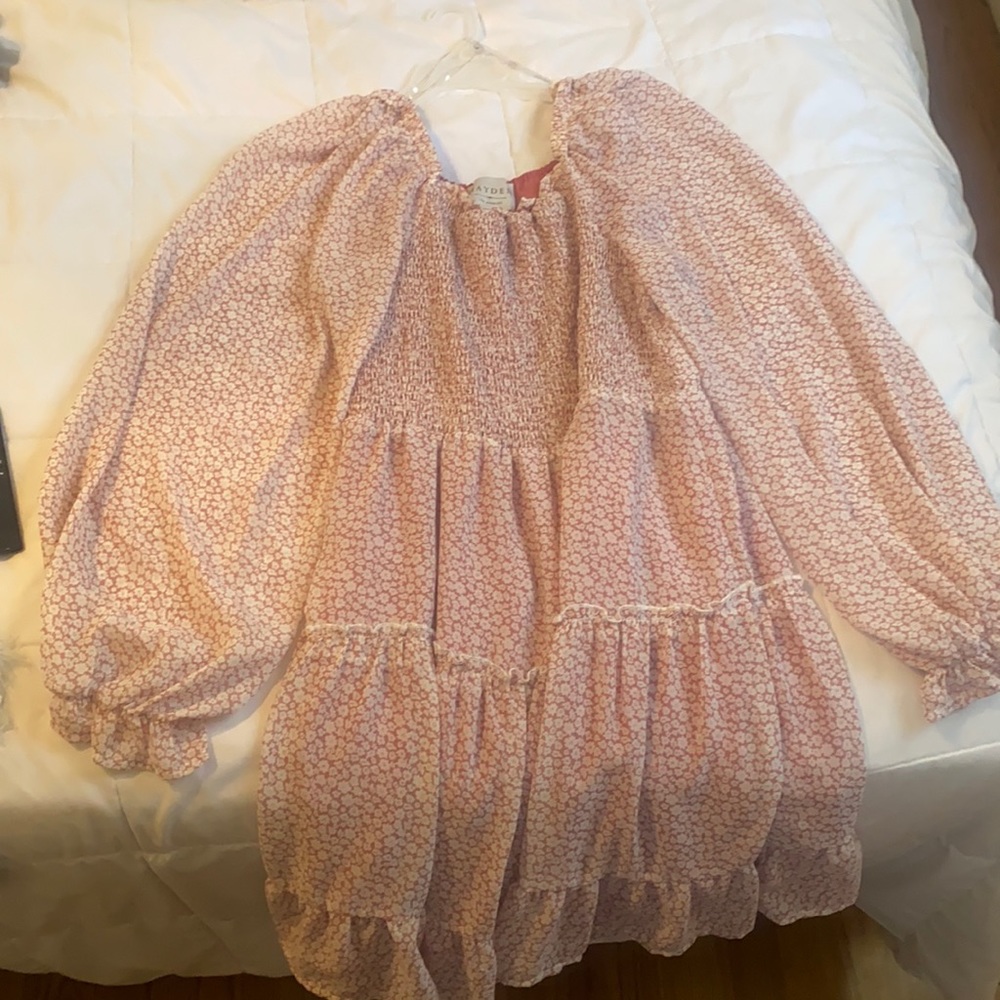 Pink floral dress